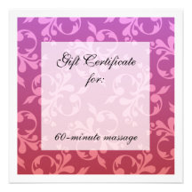 Root & Crown Chakra Scrolls Gift Certificate Personalized Announcement