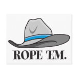 Rope 'em cowboy gear post card
