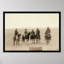 Roping a Grey Wolf in Wyoming 1887