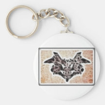 Rorschach Fractal 1 Keychain