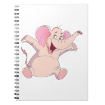 rosa Elefant pink elephant Spiral Notizbuch