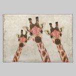 Rosa et set de table de cuivre de girafes sets de table