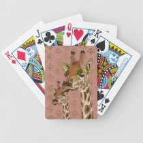 Rosa Giraffes Pink Glitzy Card Deck playing cards