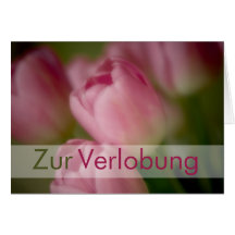 Rosa Tulpen • Glueckwunschkarte Verlobung Card