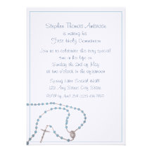 Rosary Blue/ Communion Personalized Announcements