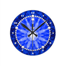 Rosary Dream Catcher Blue Clock
