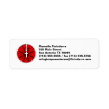 Rosary Dream Catcher Red Custom Return Address Label