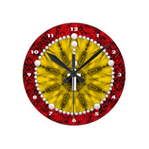 Rosary Dream Catcher Yellow Clock