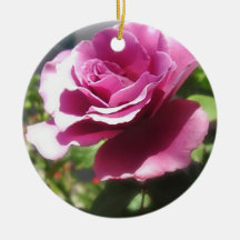 Rosas Moradas 4 Christmas Ornaments