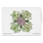 "Rose Acanthus Floret"  Theresa Hartman Greeting Card