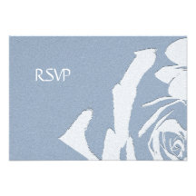 rose and daisy wedding RSVP card Custom Announcement