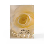 Rose and Pearls Mothers Day Greeting Card
