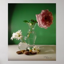 Rose and Pebbles Poster