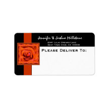 Rose and Rose Petals Address Label