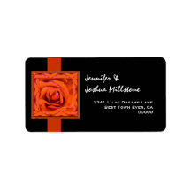 Rose and Rose Petals Personalized Address Label