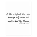 Rose and Thorn quote Post Card
