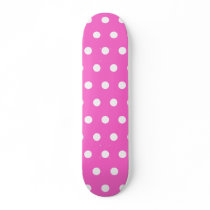 Rose and White Polka Dots Skate Decks
