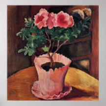 Rose Azaleas by August Macke Print