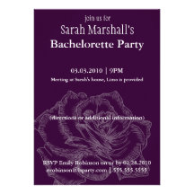 Rose Bachelorette Party Invitations