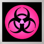 Rose Biohazard Symbol Poster posters