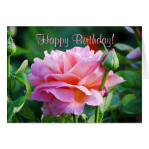Rose Birthday Greeting Card