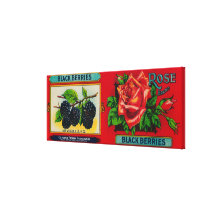 Rose Blackberry Label Canvas Prints