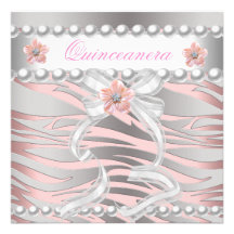 Rose blanc argenté rose de perle de zèbre de Quinc Faire-parts