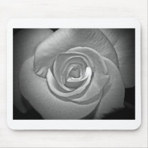 Rose blanc tapis de souris