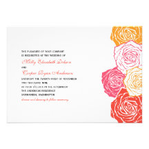 Rose Blossom Wedding Invitation