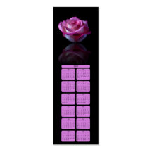 Rose Bookmark 2011 Calendar Business Card Template