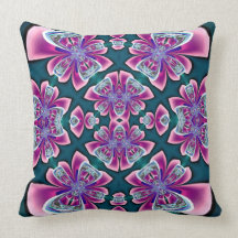 Rose Bows on Teal Green American MoJo Pillow