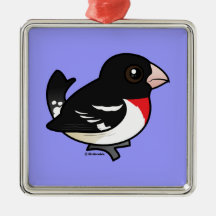 Rose-breasted Grosbeak Christmas Ornaments