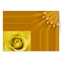rose card yellow