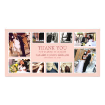 ROSE COLLAGE | WEDDING THANK YOU CARD PHOTO CARD