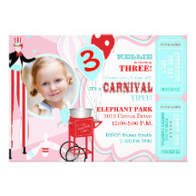 Rose de carnaval cartons d'invitation
