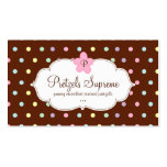 Rose de chocolat de pois de boulangerie floral modèle de carte de visite