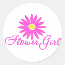 Rose de marguerite de demoiselle de honneur autocollants