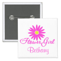 Rose de marguerite de demoiselle de honneur pin's avec agrafe