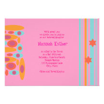 Rose de partie de hanche d'invitation de bat mitzv