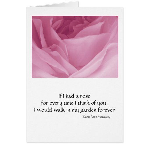 Rose de rose de carte de voeux avec la citation