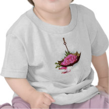 Rose de rose de parapluie t-shirt
