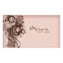 Rose de toile de Brown de carte de visite floral
