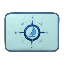 Rose de voilier et de boussole poche macbook