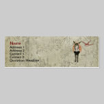Rose Donkey White Vintage  Business Card/Tag business cards