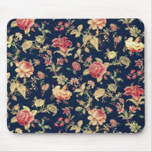 Rose élégant Mousepad floral de cru Tapis De Souris