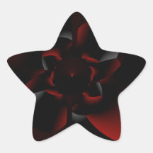 Rose Emerging From Darkness - Fractal Design Star Stickers