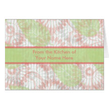 Rose et carte de recette personnalisée par vert