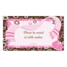 Rose et cartes d'endroit de Tableau de bat mitzvah Cartes De Visite Professionnelles