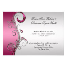Rose et mariage fleuri de courrier de remous d'arg faire-parts