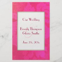 Rose Fantasy WEDDING Program Flyer Design
